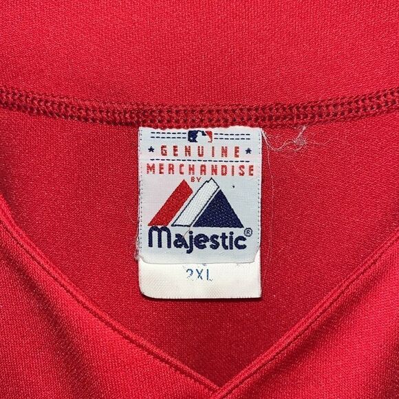 Sewn Majestic authentic Boston Red Sox Home BIG Man baseball jersey 2XL/XXL wow! - Picture 4 of 7